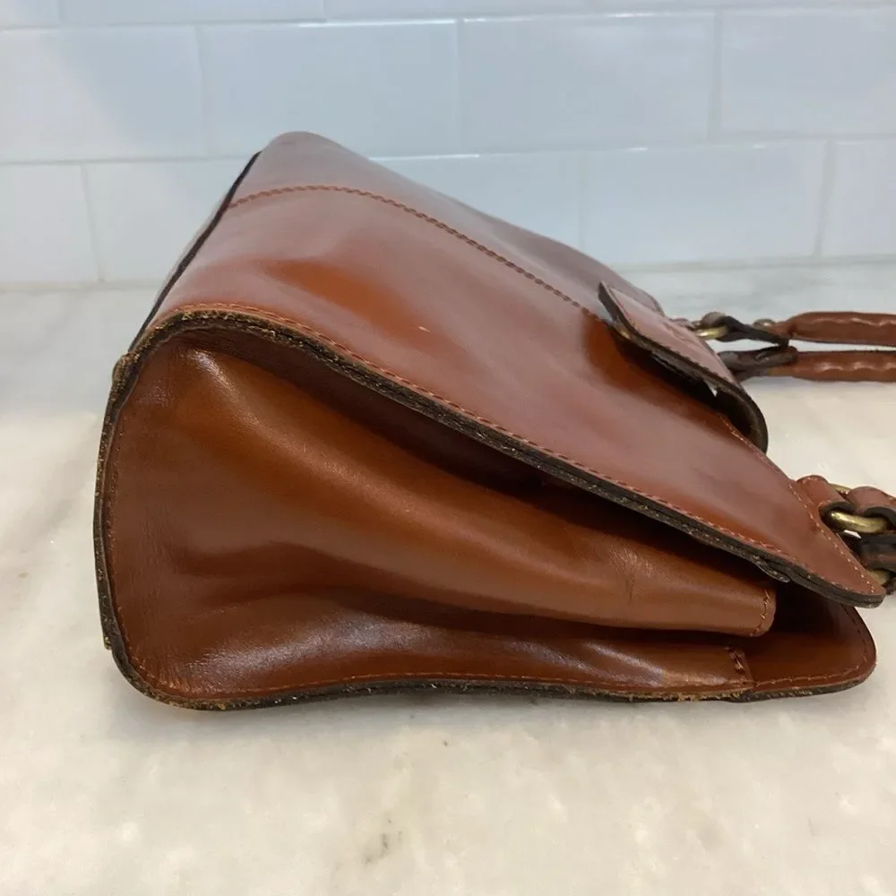 Patricia Nash Bag Purse Handbag Leather Pocketbook Rienzo Satchel Brown Bag